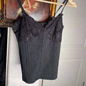 (SOLD) brand new VTG Morbid Threads Corset Cami Top
